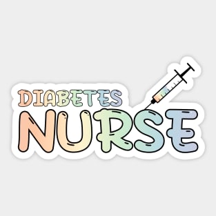 Diabetes Nurse Rainbow Sticker